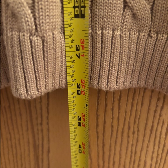 Calvin Klein Cable Knit Sweater Dress with Shawl Collar - Picture 8 of 8